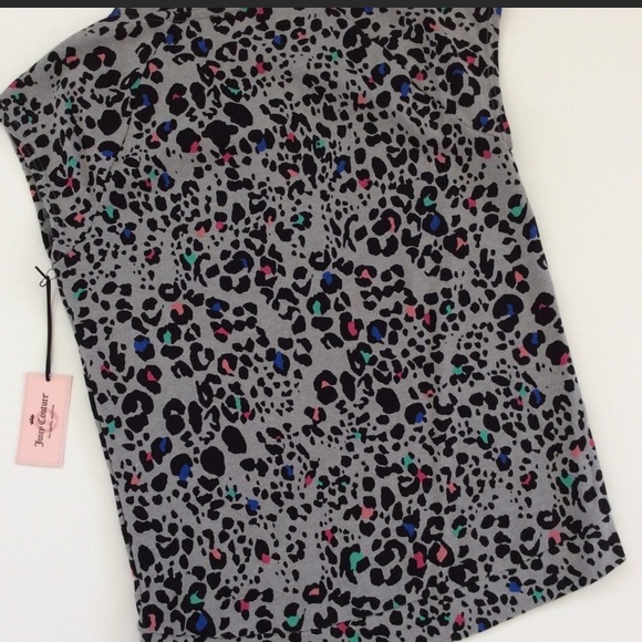 Juicy Couture ‘Love’ Graphic Leopard Print Top New With Tags S - Picture 7 of 8